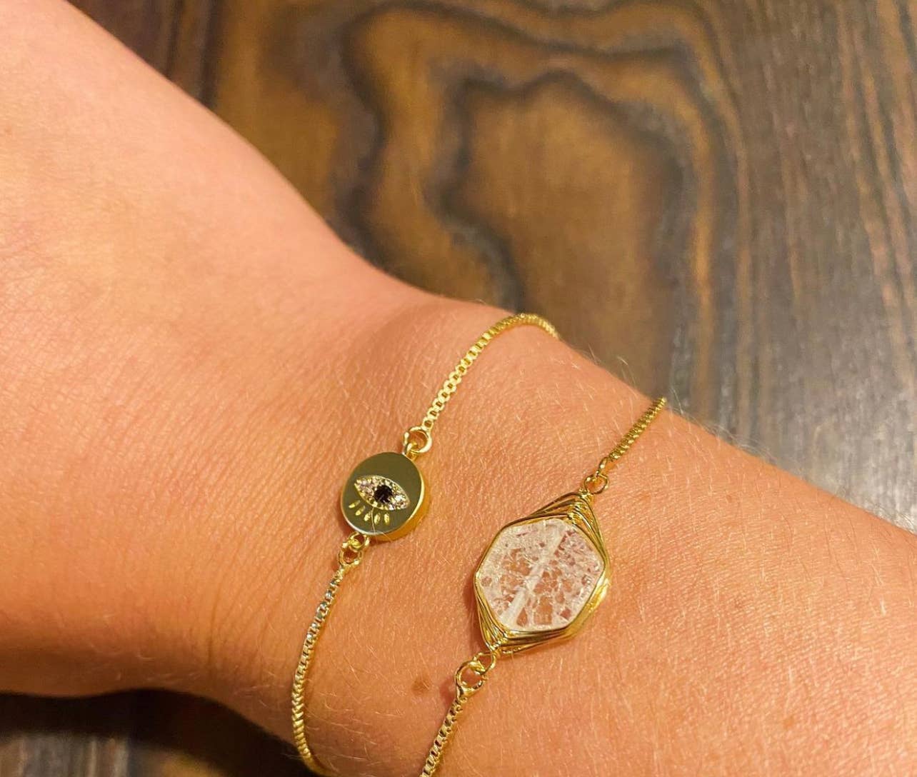 Cz evil eye bracelet