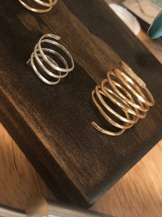 Boho hammered rings