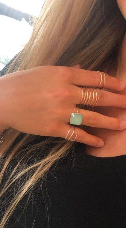 Boho hammered rings