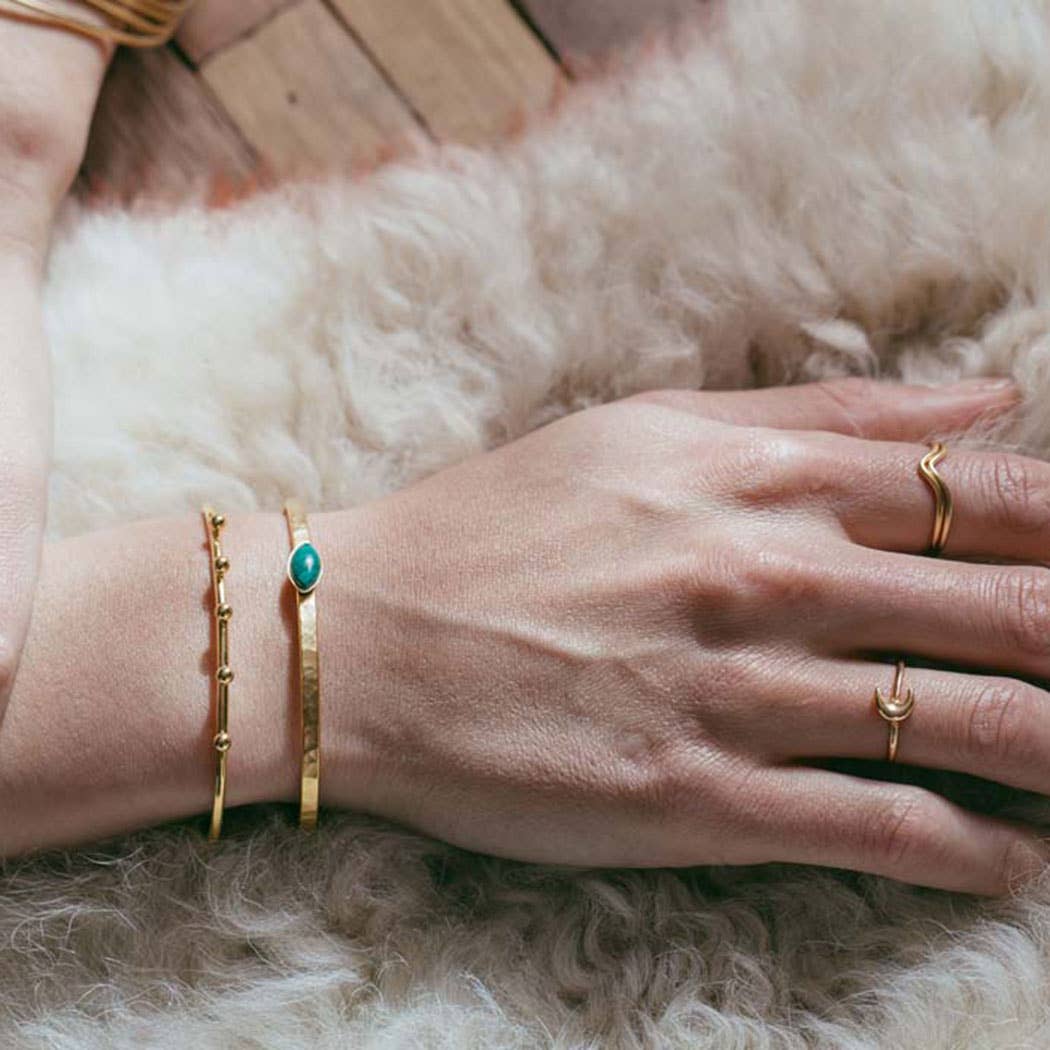 Navette Hammered Cuff