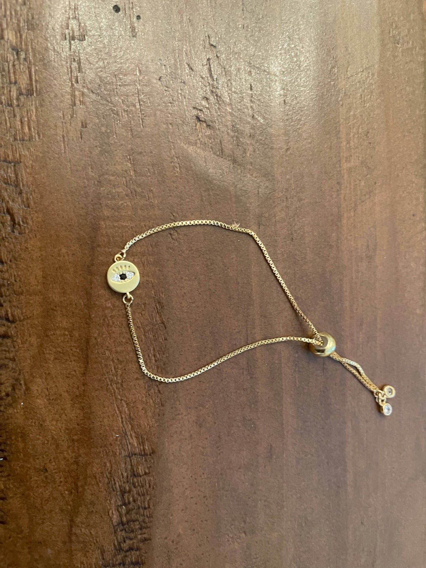 Cz evil eye bracelet