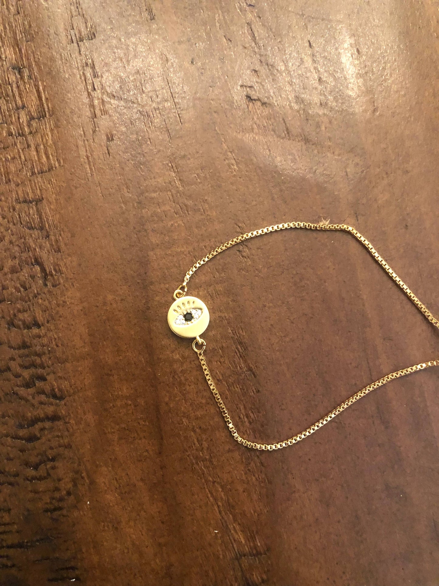 Cz evil eye bracelet