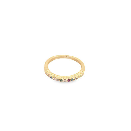 Slim Ring With CZ Stones (D47)